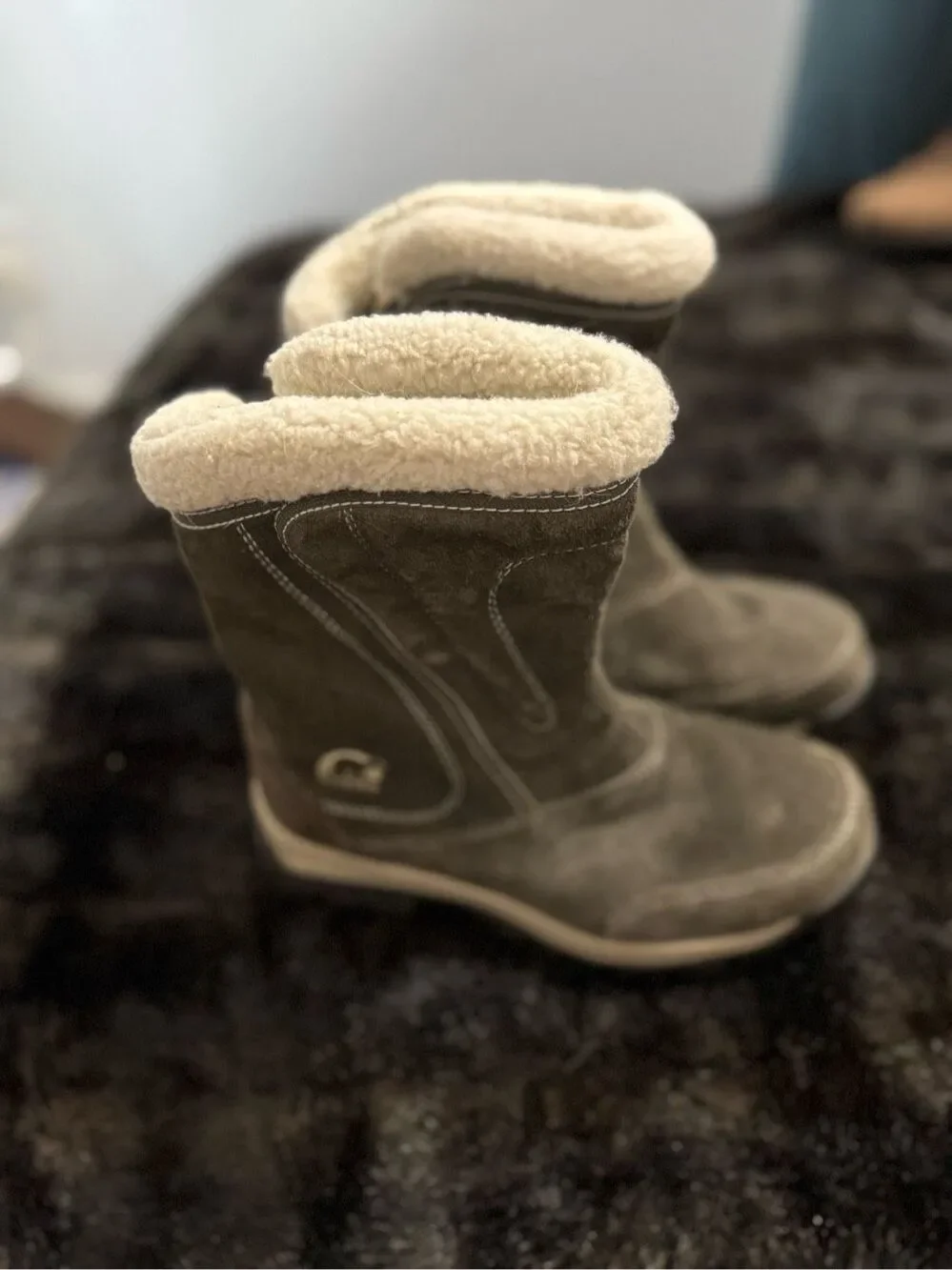 Sorel Snow Boots Womens 7 Water Fall Brown Suede  Insulated NL 1964-326